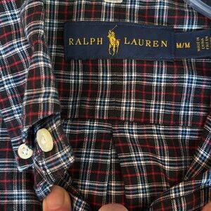 Ralp Lauren men's button down dress shirt, size medium, EUC